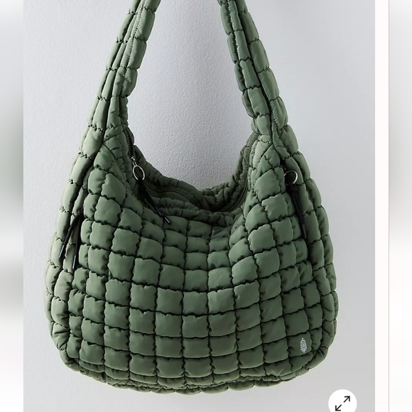 Free People Movement Quilted Carry All Quilted Bag In Washed Sage - Picture 5 of 12